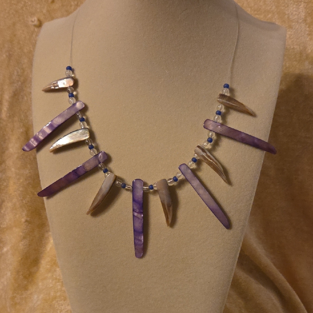 Purple marble stone Women's Necklace